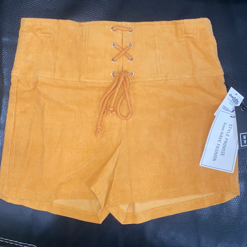 Never worn! Tags attached Charlotte Russe high waisted zipper shorts